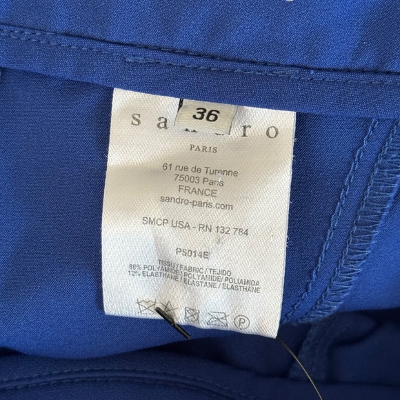 SANDRO PARIS Blue Skinny Ankle Zipper Trouser - Picture 4 of 6